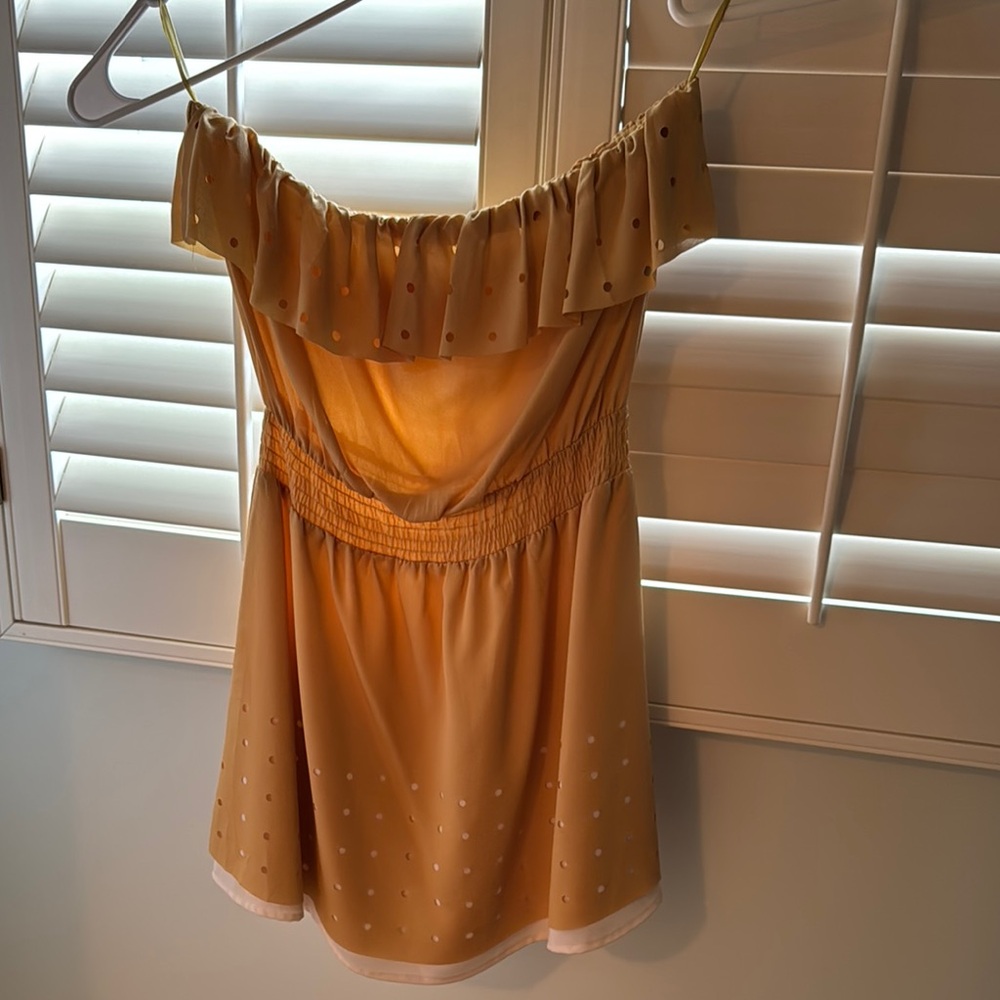 Ya Los Angeles off-the-shoulder MiniDress w/ flirty cut-out holes